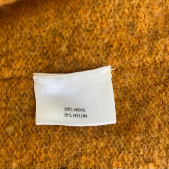 Eileen Fisher Italian Yarn Wool Blend Pullover Sweater S Orange Seam Detail - Picture 3 of 6